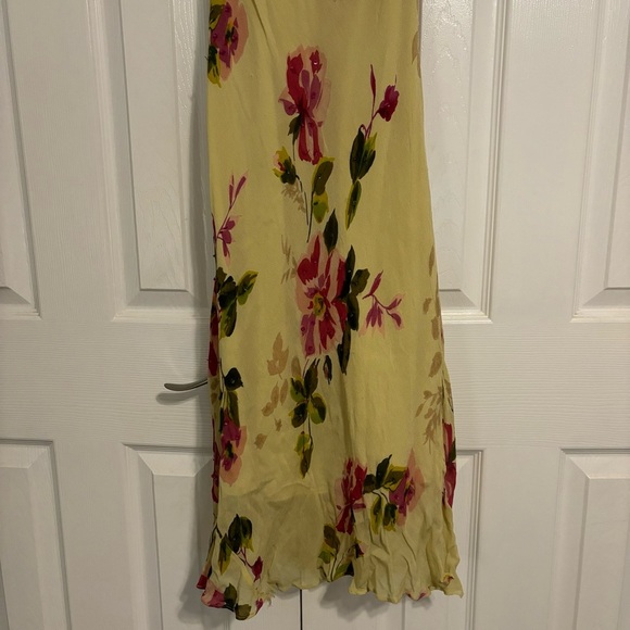 Vintage Yellow Floral Midi Dress - Picture 4 of 8